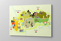 Obraz Mapa Slovenska 1456